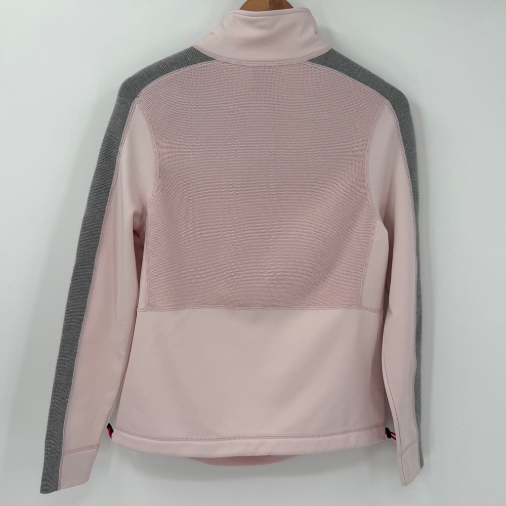 Bogner Fire + Ice Women's Wool Blend 1/4 Zip Pullover Pink Gray Women Medium - Picture 2 of 9